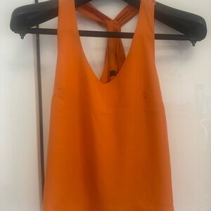Forever 21 Vibrant Orange and Gray Camisole
